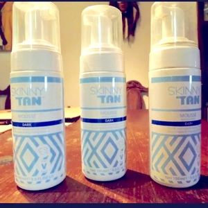 3 bottles of Skinny Tan Dark Mousse